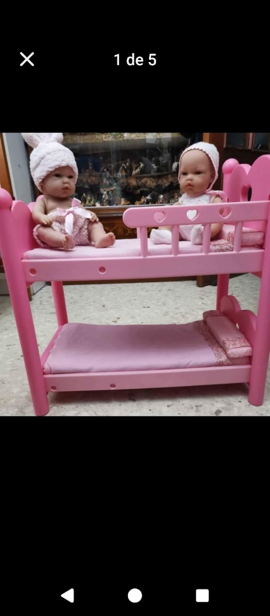 Gemelas reborn con cuna doble