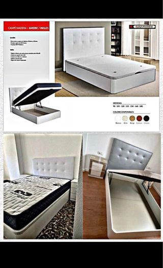 Canapé abatible + colchones