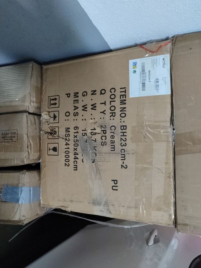 ✅2 Taburetes bar cocina crema nuevos