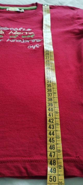 Camiseta Cortefiel roja mujer