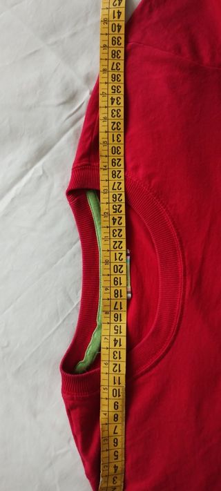 Camiseta Cortefiel roja mujer