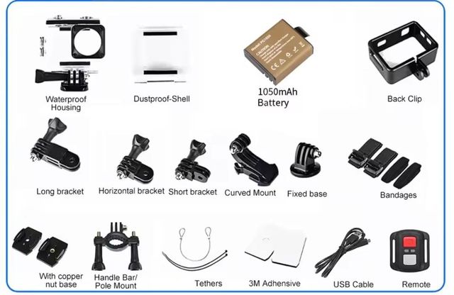 Cámara deportiva 4K WiFi 40m