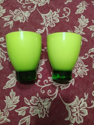 Set 2 bicchieri da bibita verde acido