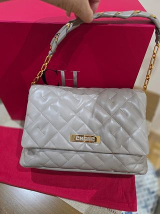 Bolso Carolina Herrera Gris Modelo Bimba el grande