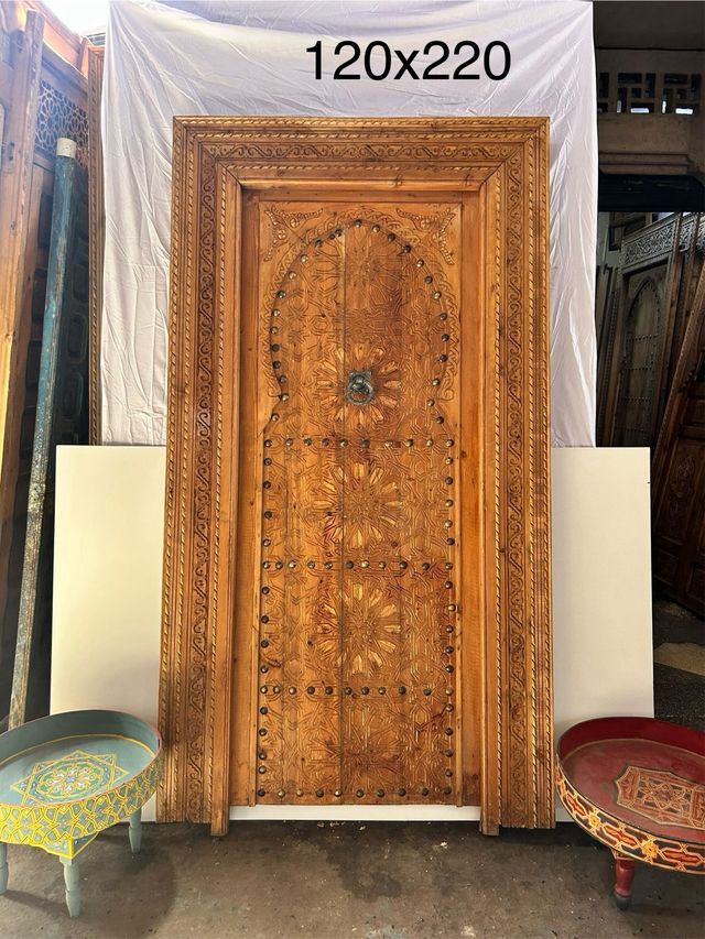 Puertas arabes de madera tallada