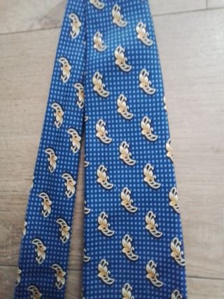 Corbata seda azul de ka marca Olimpo