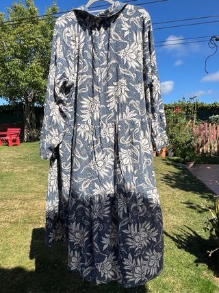 Vestido H&M azul estampado tallas grandes 