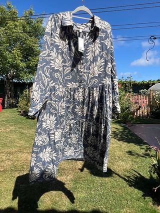 Vestido H&M azul estampado tallas grandes 