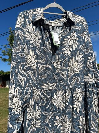 Vestido H&M azul estampado tallas grandes 