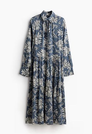 Vestido H&M azul estampado tallas grandes 