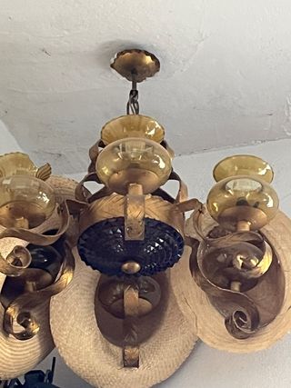 Lampara vintage amarilla - Forja