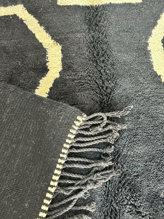 Alfombra Bereber negro y blanco