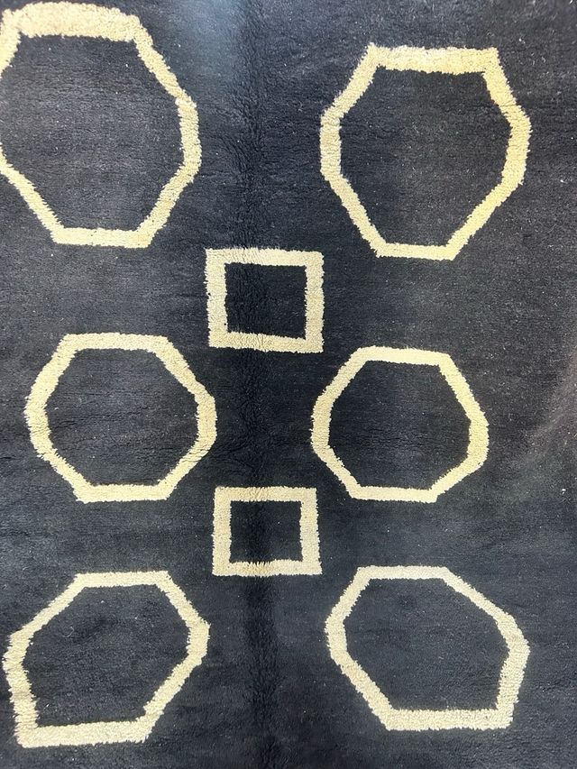 Alfombra Bereber negro y blanco