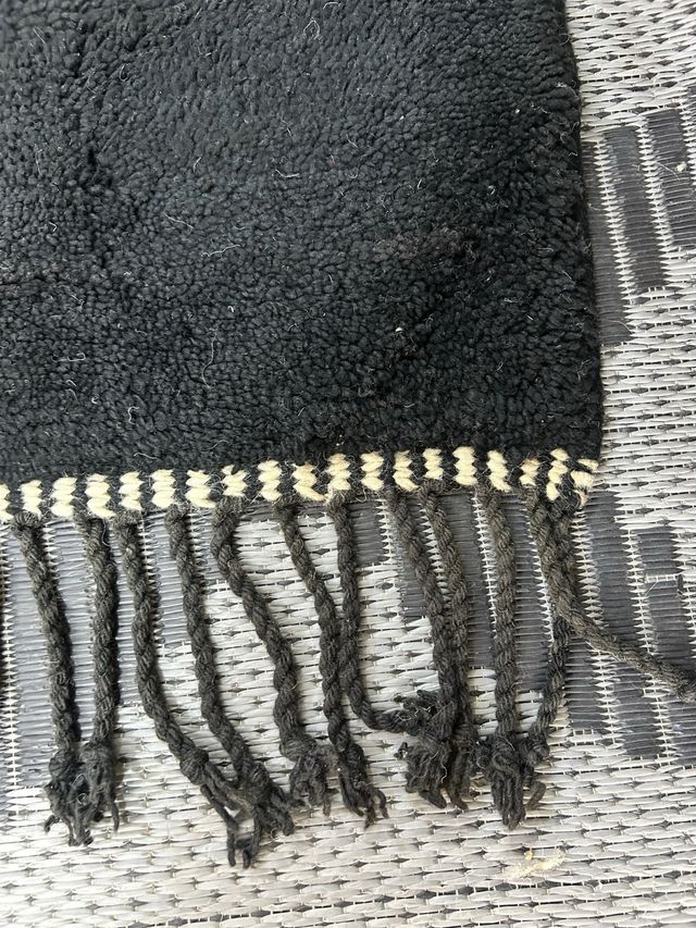 Alfombra Bereber negro y blanco