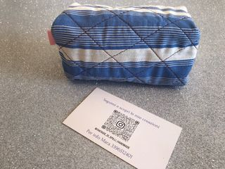 Pochette righe blu  Fantasie di Spilli Hand made