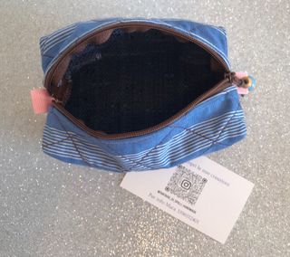 Pochette righe blu  Fantasie di Spilli Hand made