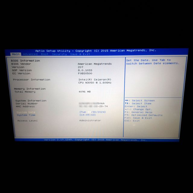 Placa base Asus F540SA X540SA 60NB0B30-MB1310 4GB