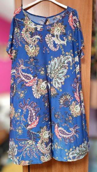 Vestido paisley azul