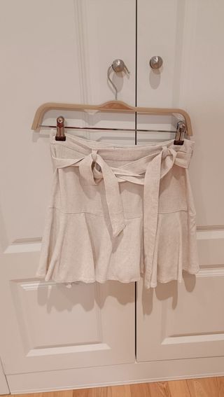Falda pantalón lino talla S
