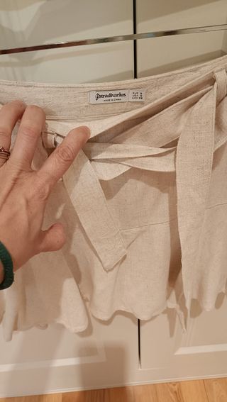 Falda pantalón lino talla S
