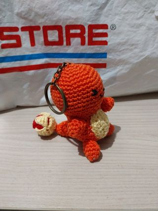 Portachiavi Charmander all'uncinetto