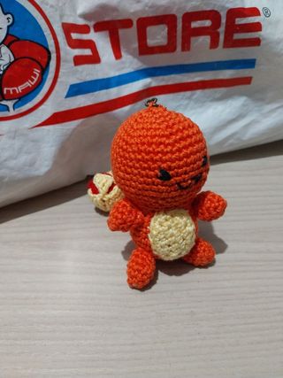 Portachiavi Charmander all'uncinetto
