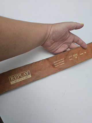 Cinturón Replay Piel - Marrón