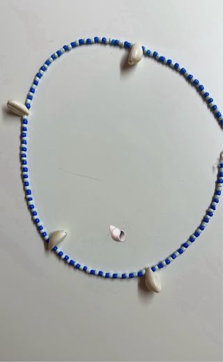 Collana blue&white conchiglie