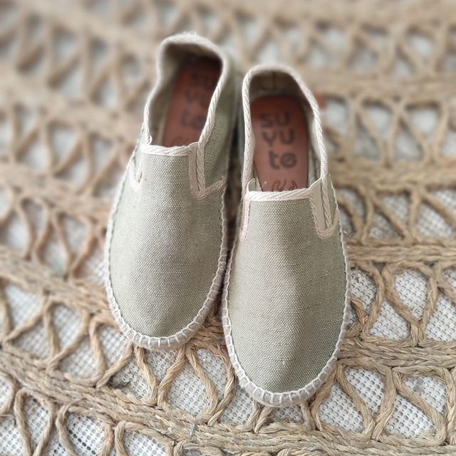 Alpargatas niño - Lona kaki