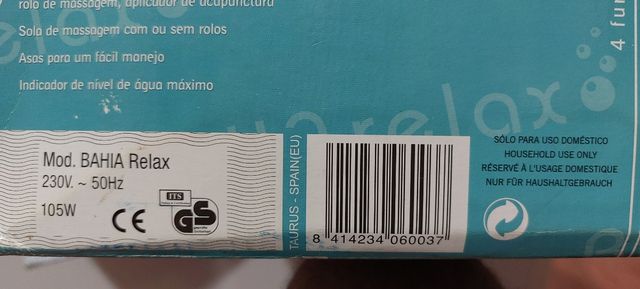 Hidromasajeador, masaje, de pies Taurus Bahía Rela