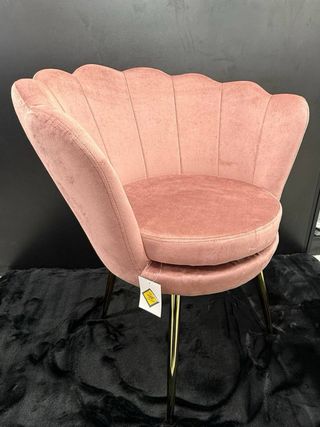 Poltrona design a conchiglia in velluto 