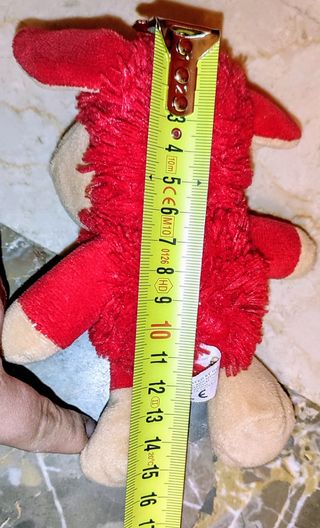 Peluche agnello rosso portachiavi