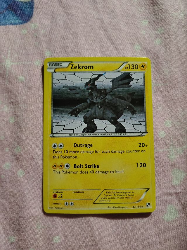 Carta Pokémon Zekrom 47/114
