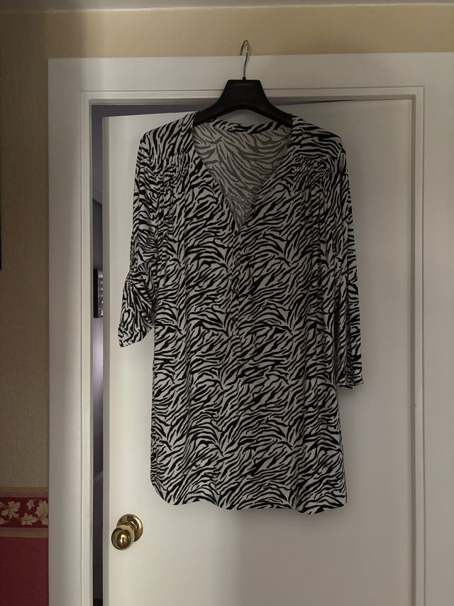 Blusa cebra manga 3/4