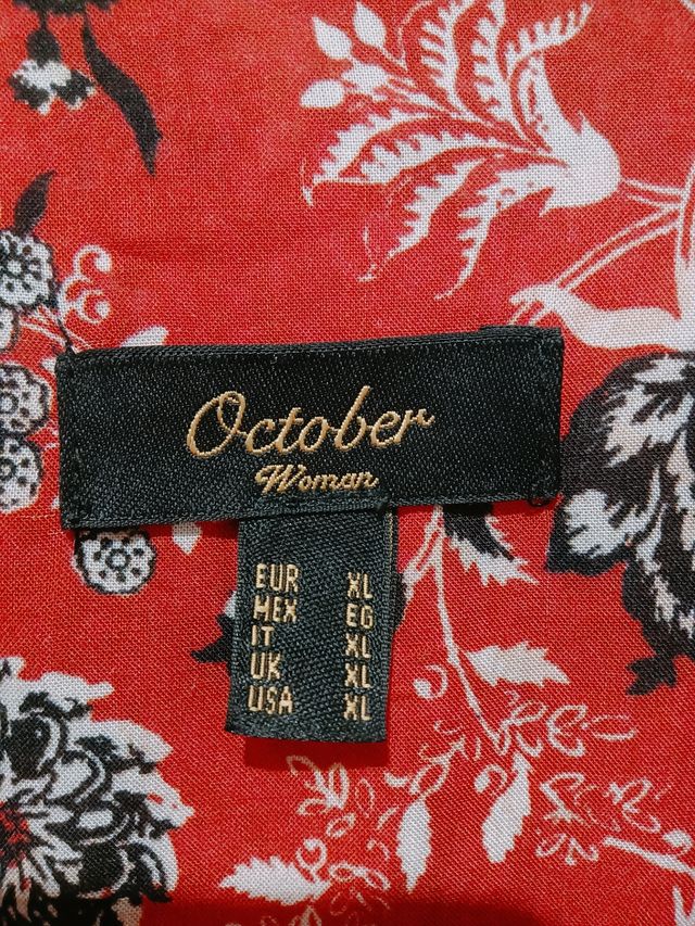 Camisa October roja estampada