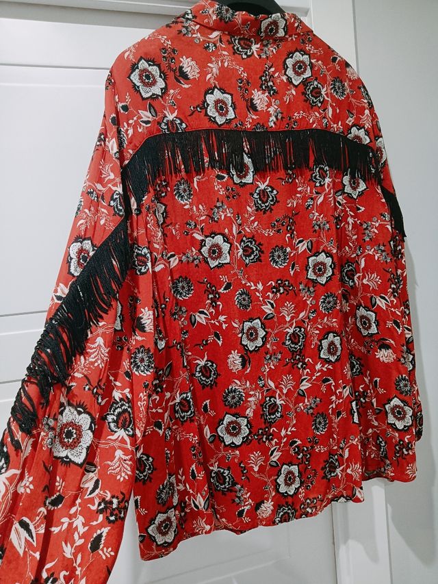 Camisa October roja estampada