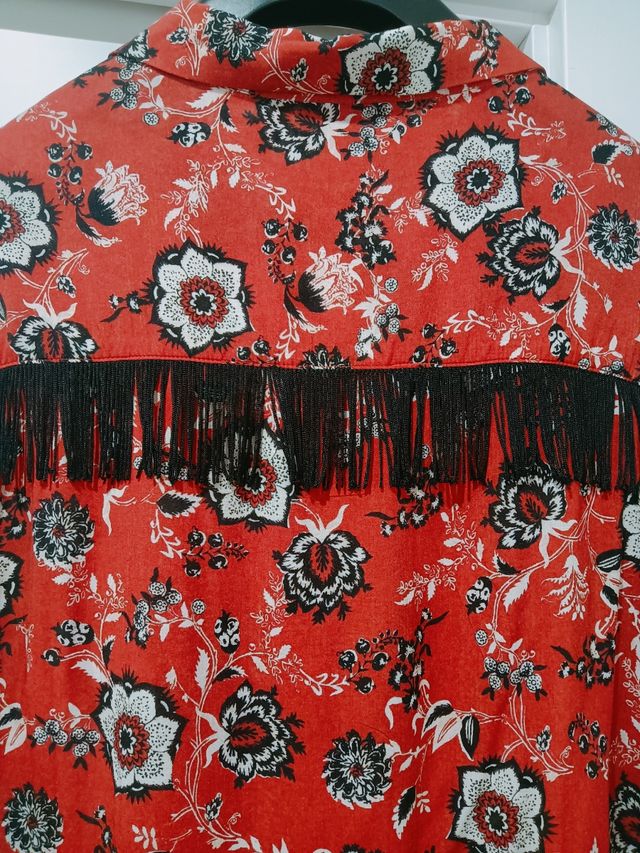 Camisa October roja estampada