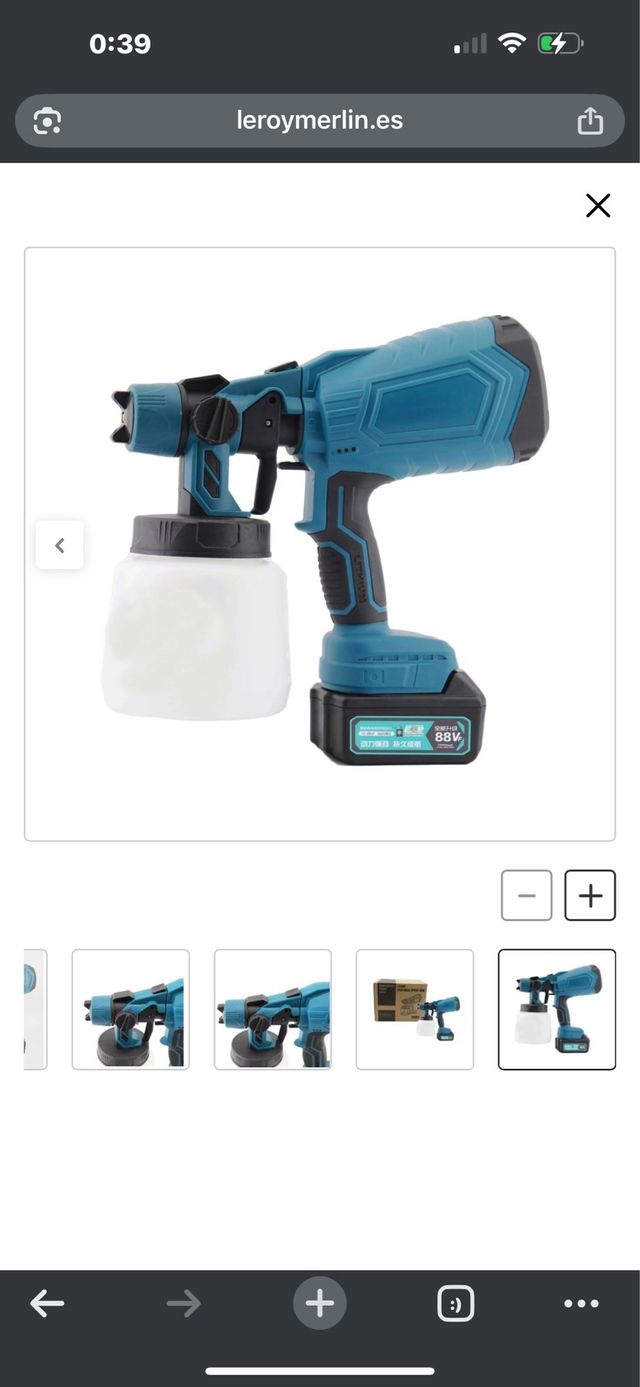 Pistola pintura eléctrica recargable