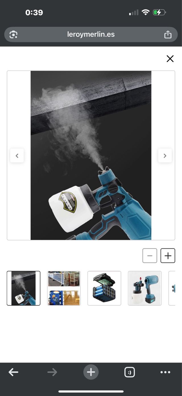 Pistola pintura eléctrica recargable