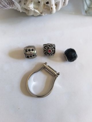 Anello 3 Charms beads acciaio Morellato 