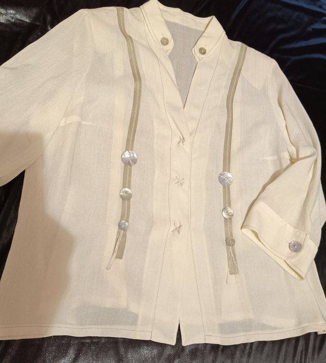 Chaqueta lino beige - elegante