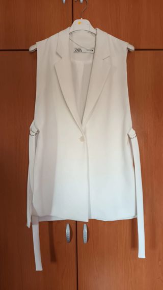 Chaleco Zara blanco - sin mangas