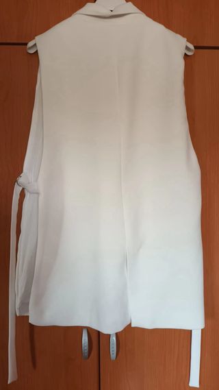 Chaleco Zara blanco - sin mangas