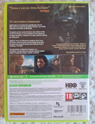 🇪🇸 Juego de Tronos Xbox 360 - Telltale