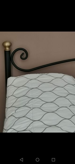 Edredón reversible blanco y gris