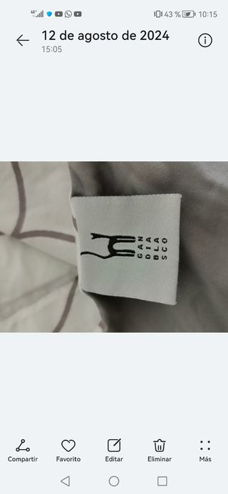 Edredón reversible blanco y gris