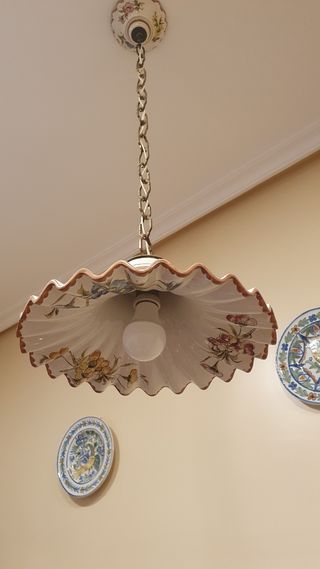 Lampara techo cerámica vintage cocina