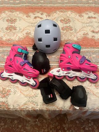 Patines en línea infantiles + protecciones