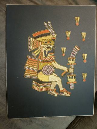 Guerrero azteca en popotillo