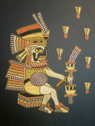 Guerrero azteca en popotillo